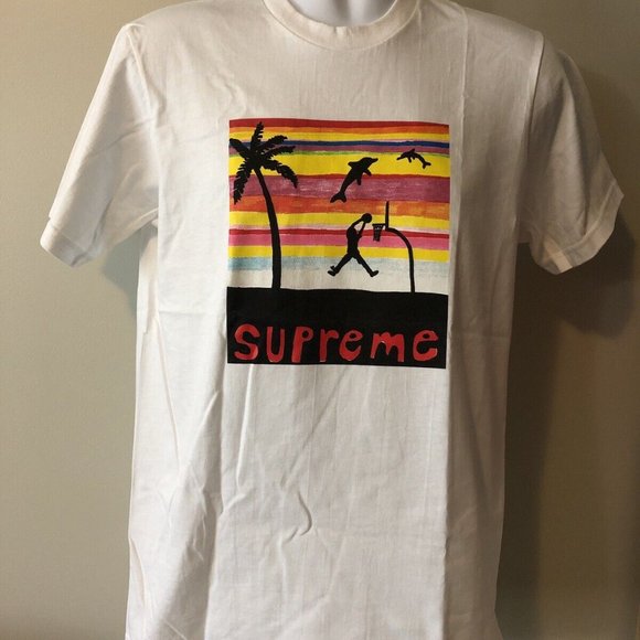 Supreme Dunk Tee White Size S - Picture 5 of 6